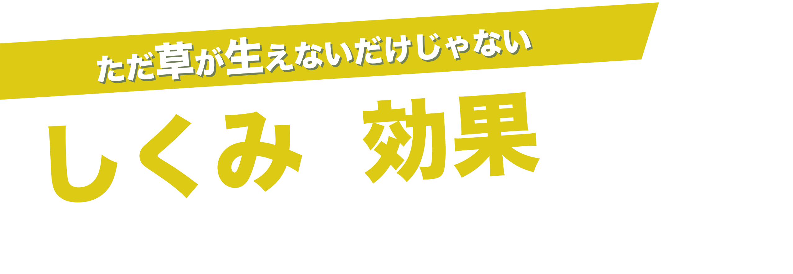 ただ草が生えないわけじゃない、メカニズムと効果
